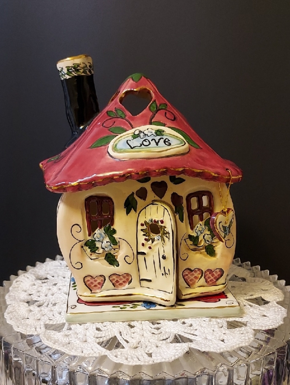 Blue Sky "Love Cottage" Collectible Clayworks Designed By Heather Goldminc